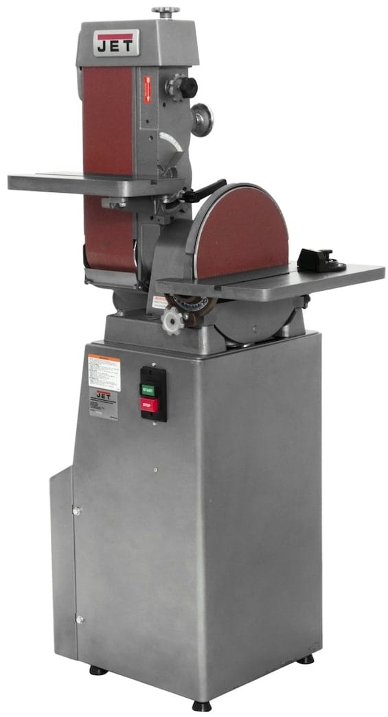 JET J-4202A, 6" x 48" Industrial Combination Belt and 12" Disc Finishing Machine 230V 3Ph JET-414553