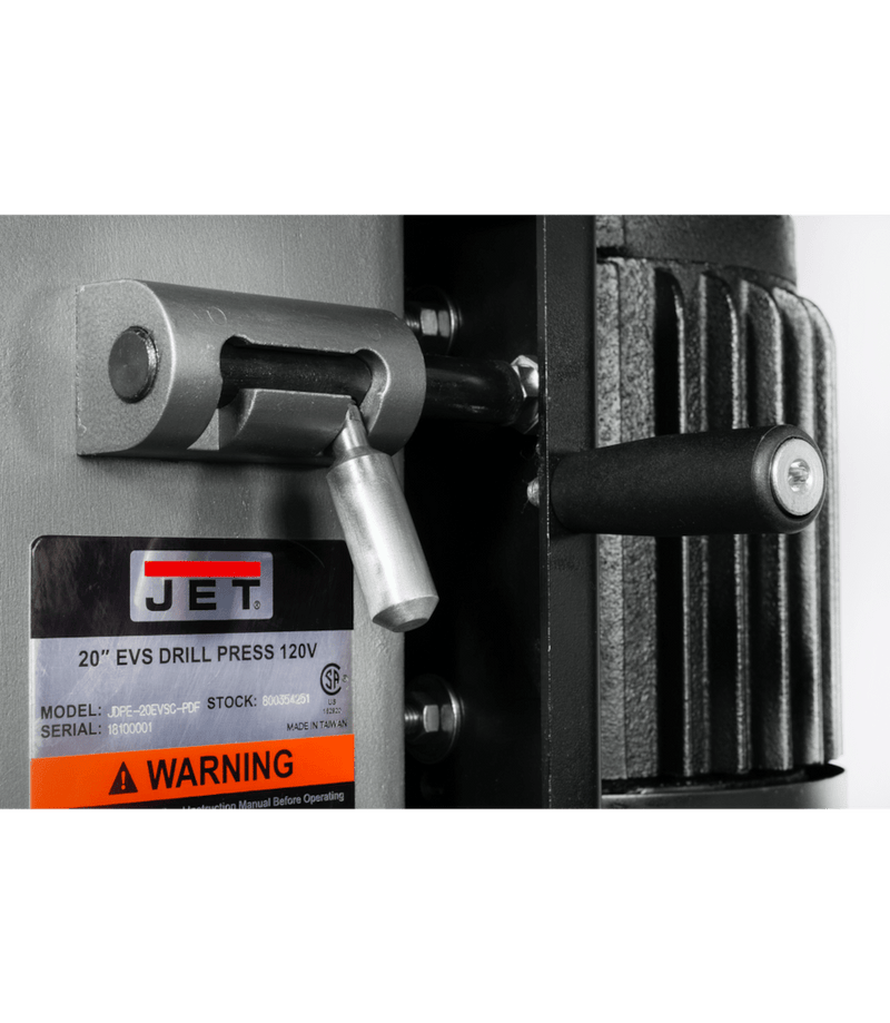 JET JDPE-20EVSC-PDF 1-1/4" Drilling Capacity, 2HP, 115V, 1 Phase Electronic Variable Speed Drill with Clutch Speed Change system and Power Downfeed JET-354251