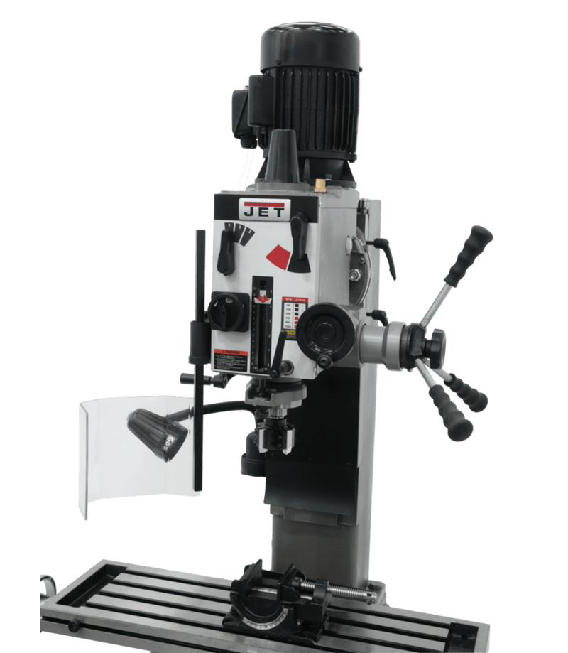 JET JMD-45GH Geared Head Square Column Mill/Drill with Newall DP500 2-Axis DRO & X-Powerfeed JET-351159