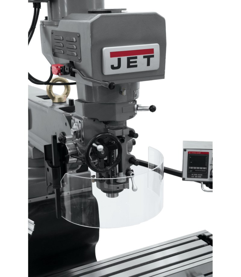 JET JTM-1050EVS2/230 Mill with 3-Axis Acu-Rite 203 DRO (Knee) with X and Y-Axis Powerfeeds and Air Powered Draw Bar JET-690627