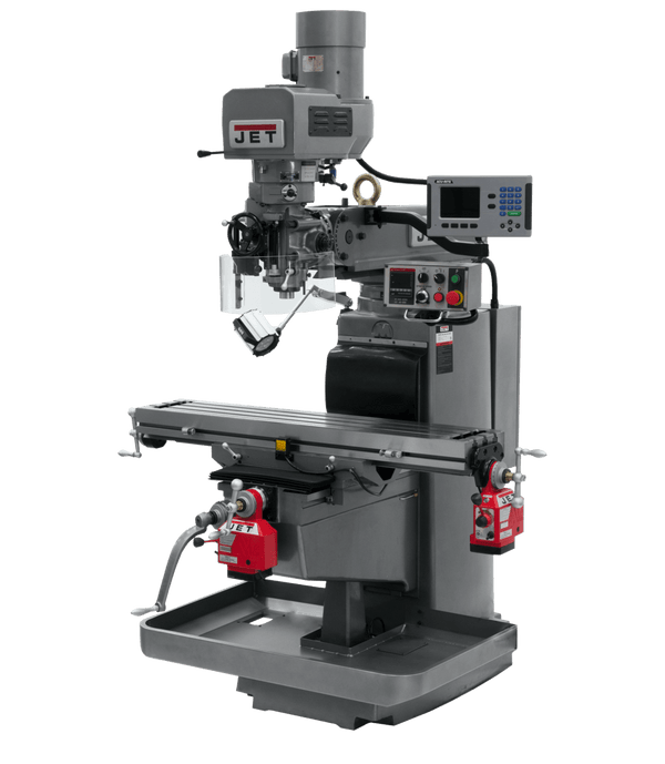 JET JTM-1050EVS2/230 Mill with 3-Axis Acu-Rite 203 DRO (Knee) with X and Y-Axis Powerfeeds JET-690626