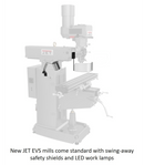 JET JTM-1050EVS2/230 Mill with 3-Axis Acu-Rite 303 DRO (Knee) with X, Y and Z-Axis Powerfeeds and Air Powered Draw Bar JET-690680