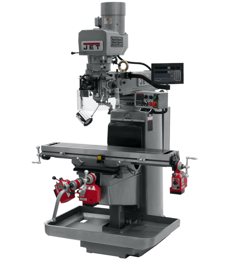 JET JTM-1050EVS2/230 Mill with Newall DP700 DRO with X, Y and Z-Axis Powerfeeds JET-690638