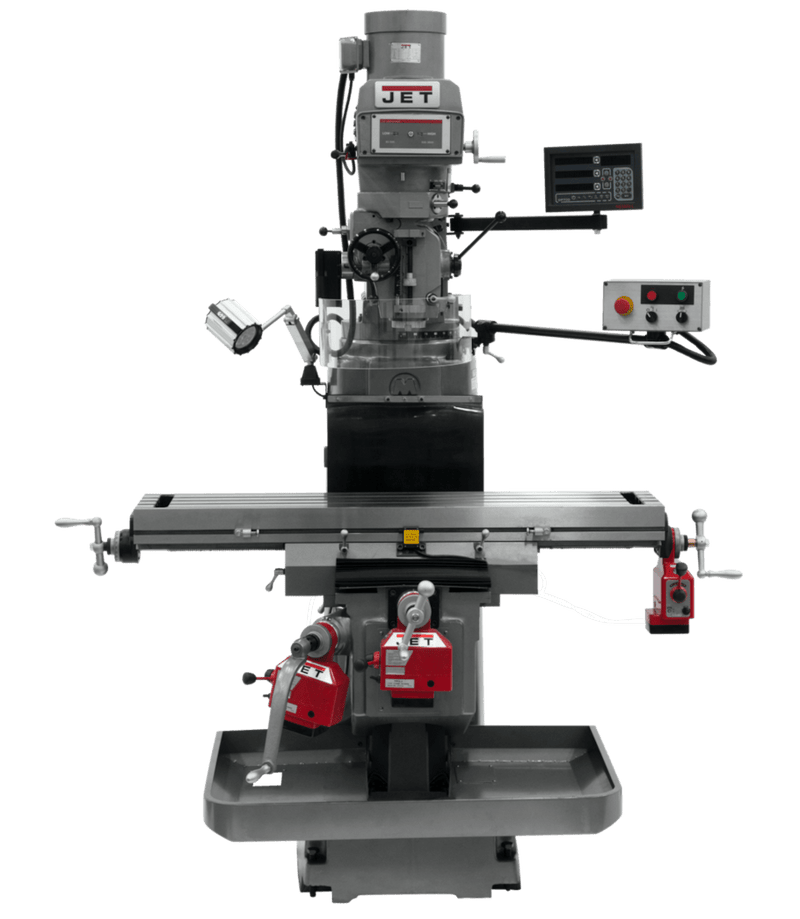 JET JTM-1254VS Mill with NEWALL DP700 DRO X Y & Z Powerfeeds JET-698071