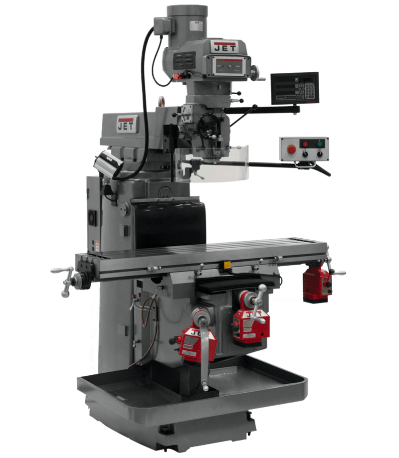 JET JTM-1254VS Mill with NEWALL DP700 DRO X Y & Z Powerfeeds JET-698071