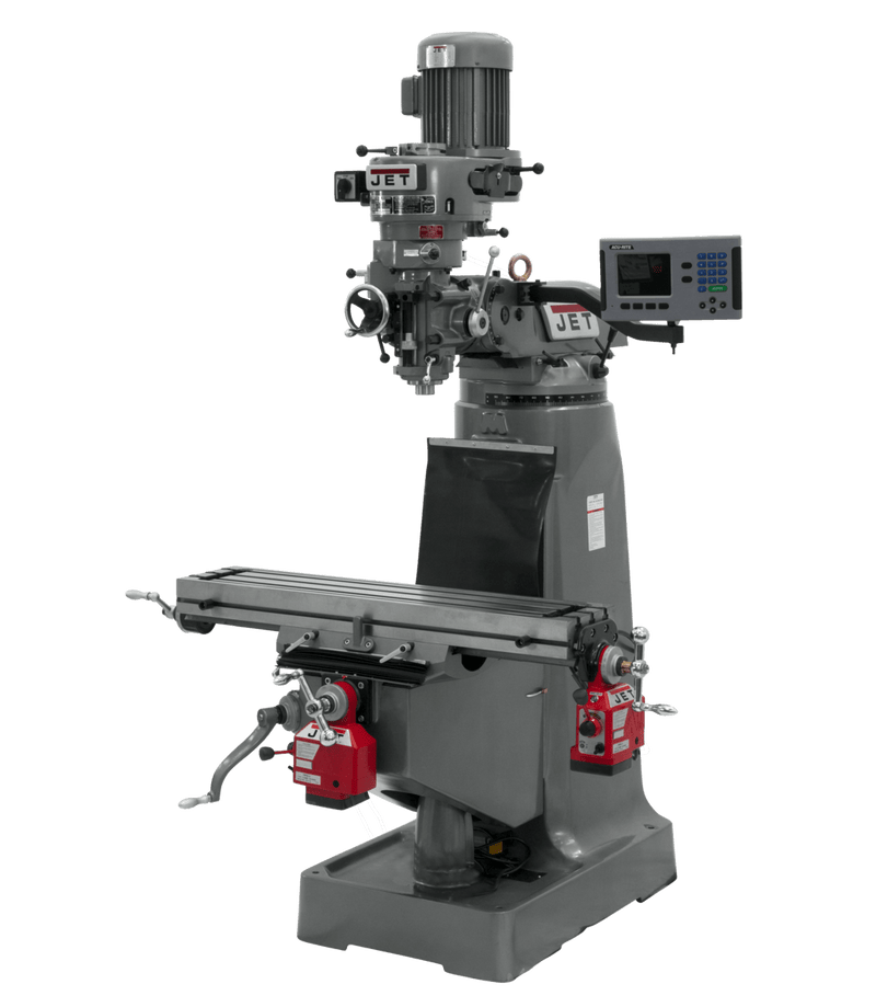 JET JTM-2 Mill with 3-Axis ACU-RITE 203 DRO (Quill) with X and Y-Axis Powerfeeds JET-690157