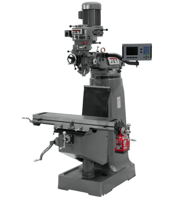 JET JTM-2 Mill with 3-Axis ACU-RITE 203 DRO (Quill) with X-Axis Powerfeed JET-690072