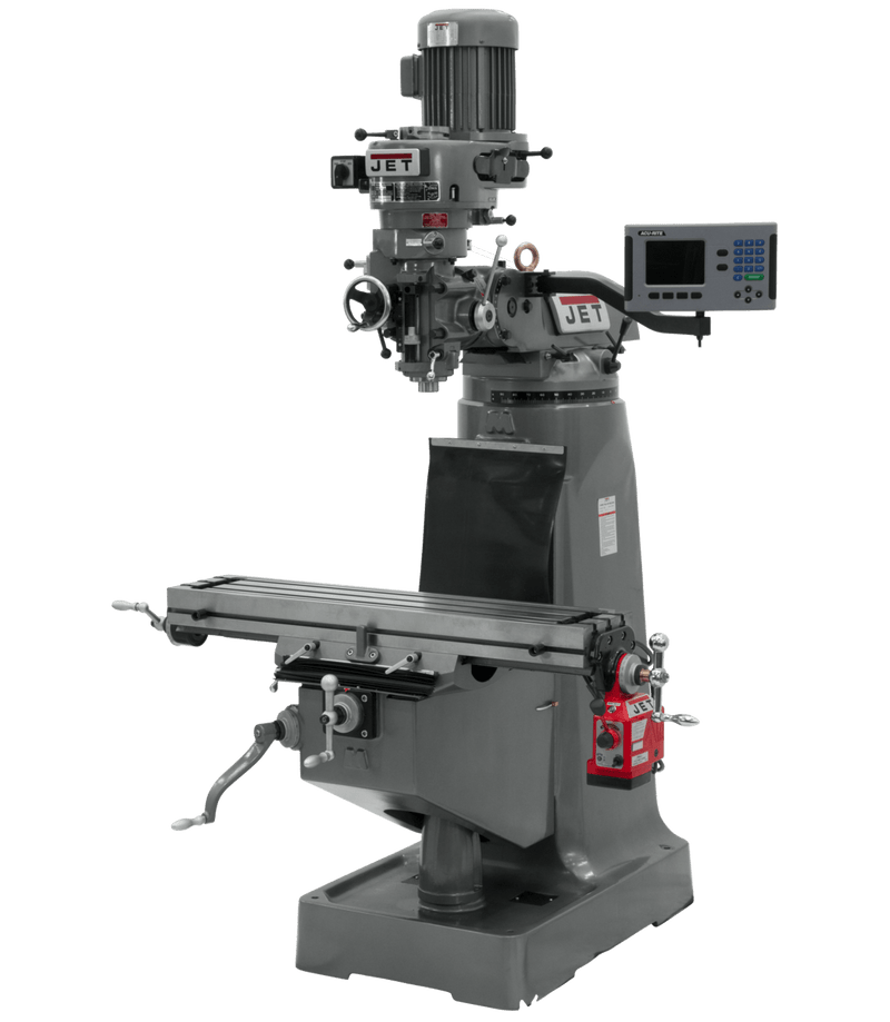 JET JTM-2 Mill with 3-Axis ACU-RITE 203 DRO (Quill) with X-Axis Powerfeed JET-690072