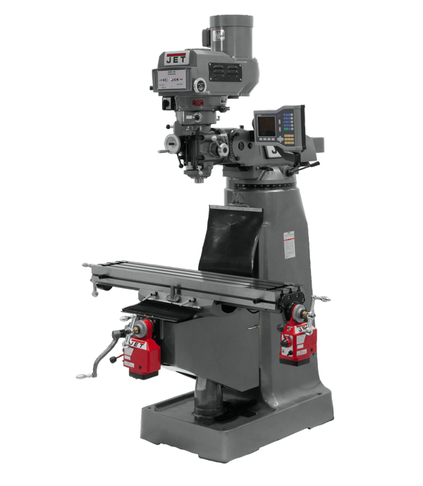 JET JTM-4VS-1 Mill with 3-Axis ACU-RITE 203 DRO (Knee) with X and Y-Axis Powerfeeds JET-690412