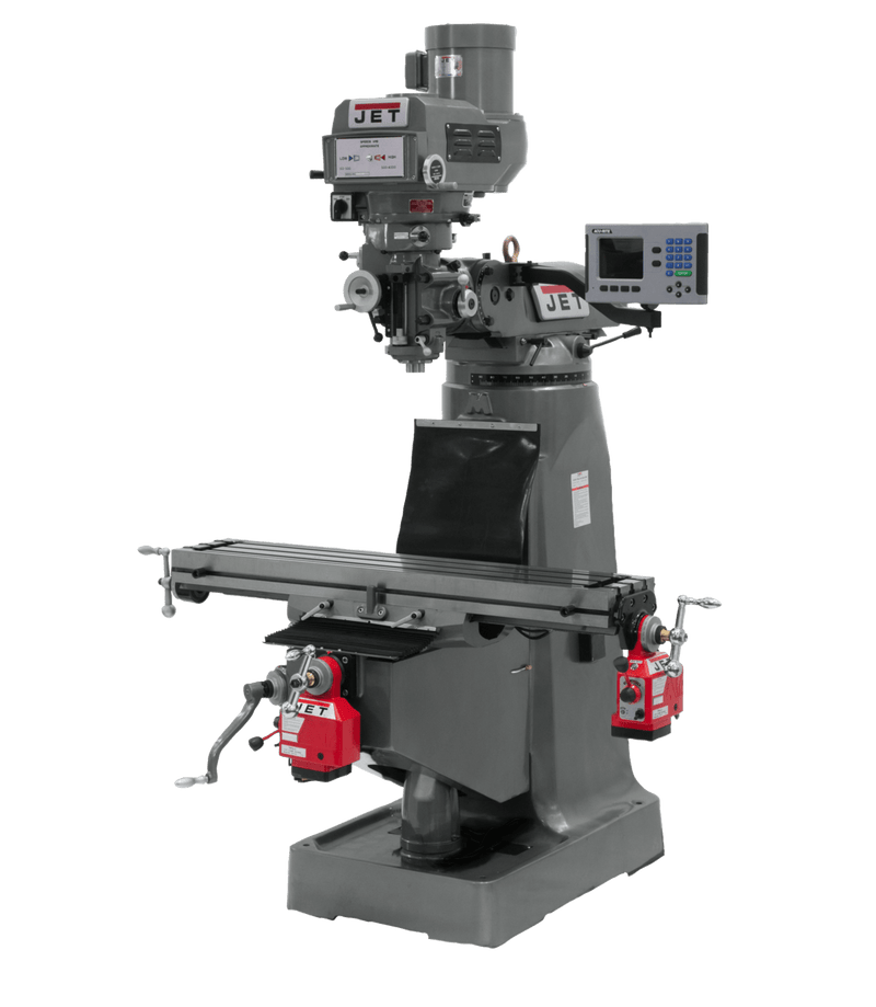 JET JTM-4VS-1 Mill with 3-Axis ACU-RITE 203 DRO (Quill) with X and Y-Axis Powerfeeds JET-690068