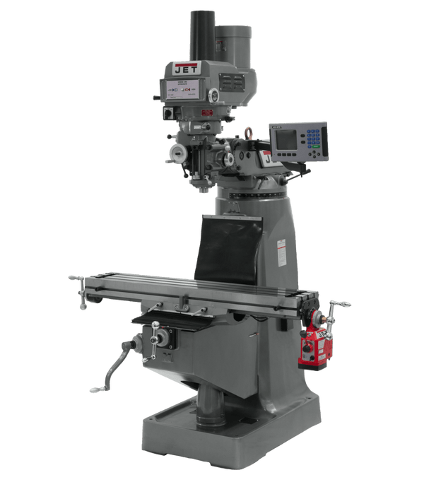 JET JTM-4VS Mill with 3-Axis ACU-RITE 203 DRO (Quill) with X-Axis Powerfeed and Power Draw Bar JET-690251