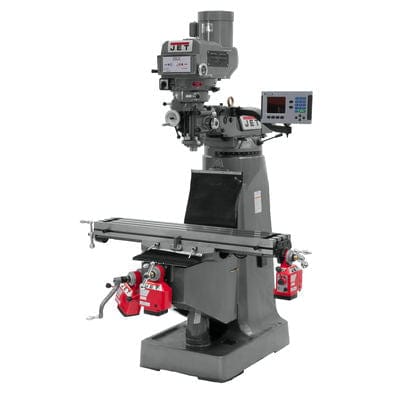 JET JTM-4VS Mill with 3-Axis ACU-RITE 203 DRO (Quill) with X,Y and Z-Axis Powerfeeds JET-690141
