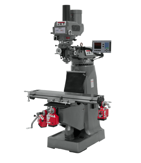 JET JTM-4VS Mill with 3-Axis ACU-RITE 203 DRO (Quill), X, Y and Z-Axis Powerfeeds with Power Drawbar JET-690153