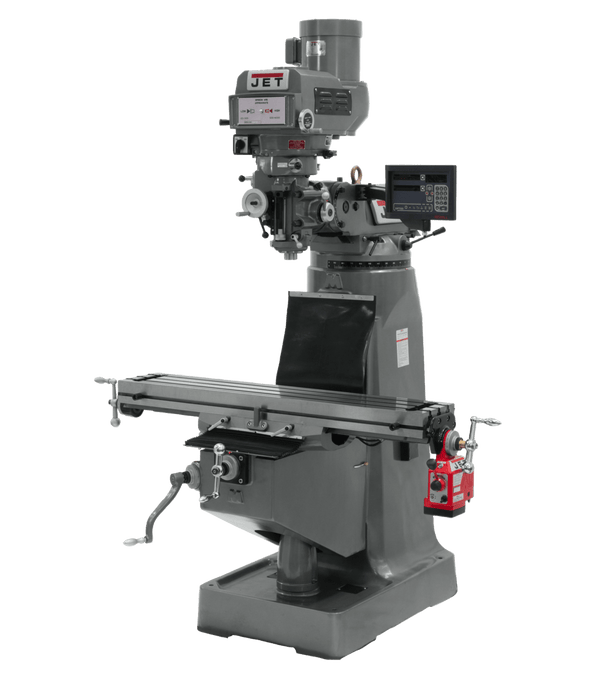 JET JTM-4VS Mill with 3-Axis Newall DP700 DRO (Quill) with X-Axis Powerfeed JET-690090