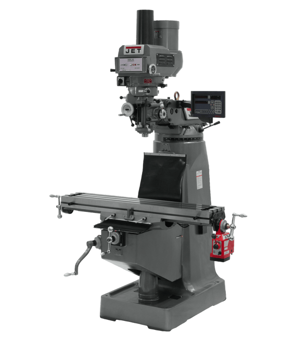 JET JTM-4VS Mill with Newall DP700 DRO with X-Axis Powerfeed and Power Draw Bar JET-690069