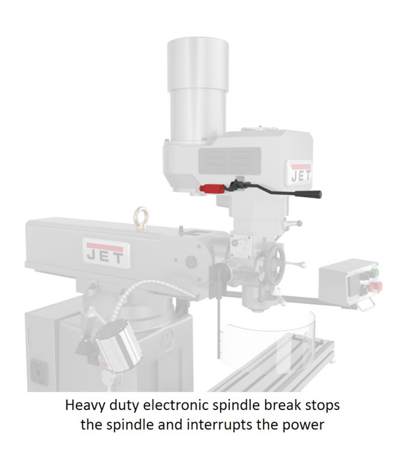 JET JTM-949EVS/230 Electronic Variable Speed Vertical Milling Machine 230V 3Ph JET-691500