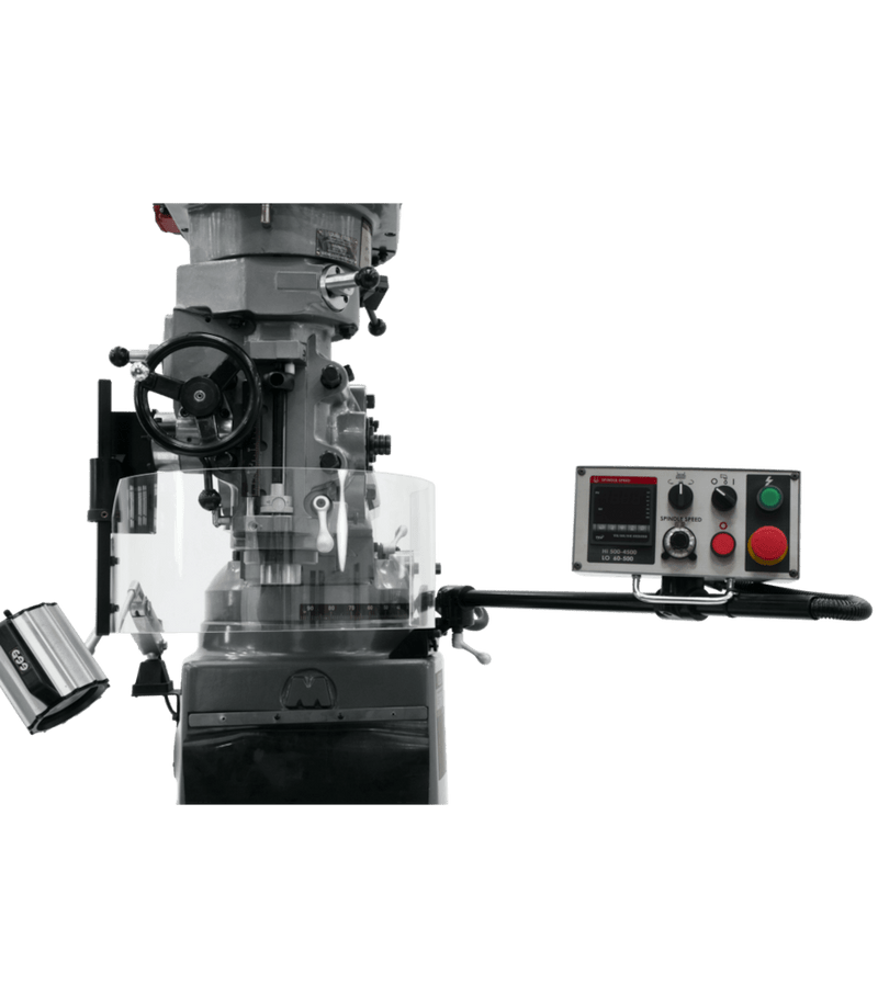 JET JTM-949EVS Mill with 3-Axis Acu-Rite 203 DRO (Knee) with X and Y-Axis Powerfeeds and Air Powered Draw Bar JET-690528