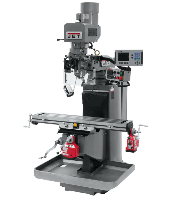 JET JTM-949EVS Mill with 3-Axis Acu-Rite 203 DRO (Knee) with X and Y-Axis Powerfeeds JET-690527