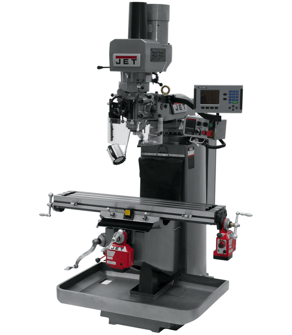 JET JTM-949EVS Mill with Acu-Rite 203 DRO with X and Y-Axis Powerfeeds and Air Powered Drawbar JET-690523
