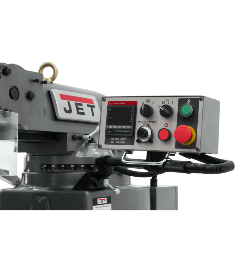 JET JTM-949EVS Mill with Acu-Rite 203 DRO with X and Y-Axis Powerfeeds and Air Powered Drawbar JET-690523