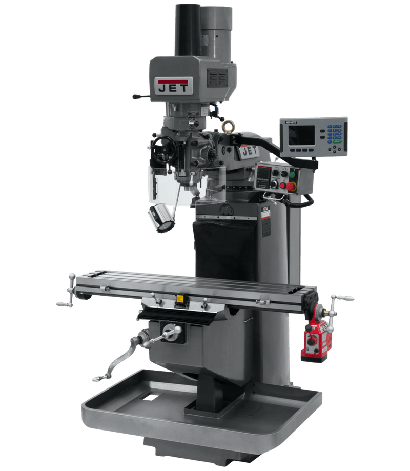 JET JTM-949EVS Mill with Acu-Rite 203 DRO with X-Axis Powerfeed and Air Powered Drawbar JET-690521