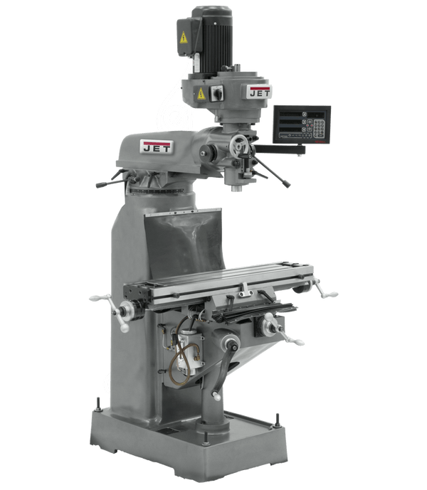 JET JVM-836-1 Mill with 3-Axis Newall DP700 DRO (Quill) and X-Axis Powerfeed JET-691177