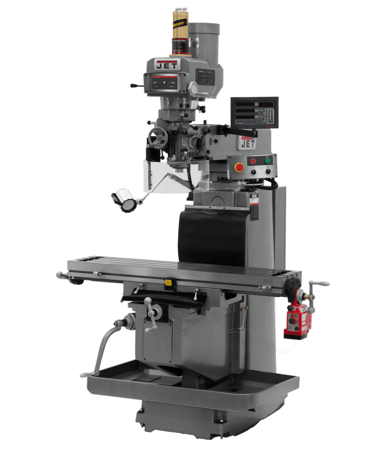 JET Mill JTM-1254RVS with NEWALL DP700 3X (Q) DRO, X Powerfeed & Air Power Drawbar JET-698139