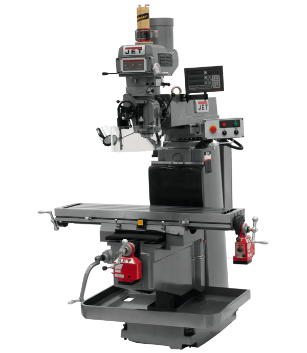 JET Mill JTM-1254VS with NEWALL DP700 3X (K) DRO, X & Y Powerfeeds & Air Power Drawbar JET-698075