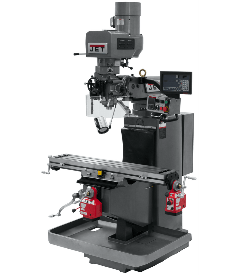 JET Mill JTM-949EVS with Newall DP700 DRO, X & Y Powerfeeds JET-690537