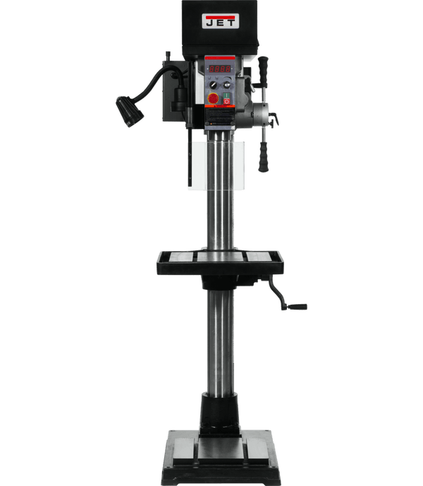 JET The JET JDPE-20EVS-PDF 1-1/4" Drilling Capacity, 2HP, 115V, 1Ph Electronic Variable Speed Drill with Power Downfeed JET-354250