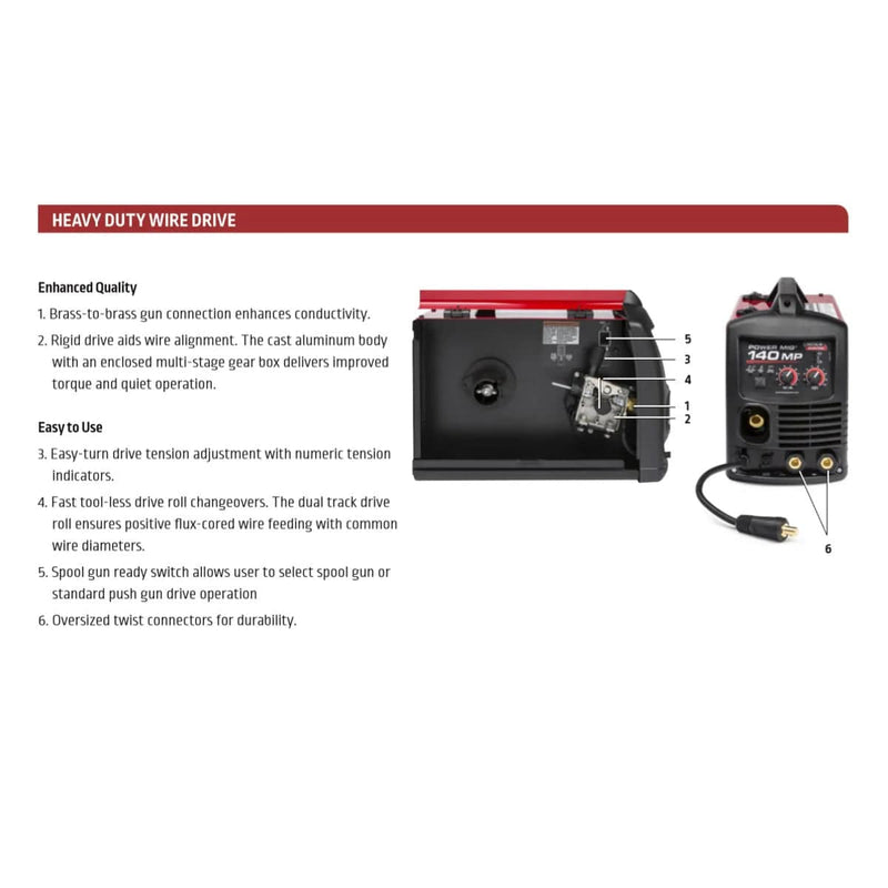 Lincoln Power Mig 140 MP Multi Process Welder TIG One-Pak (K4499-1) LINK4498-1_K4361-1_K1782-16