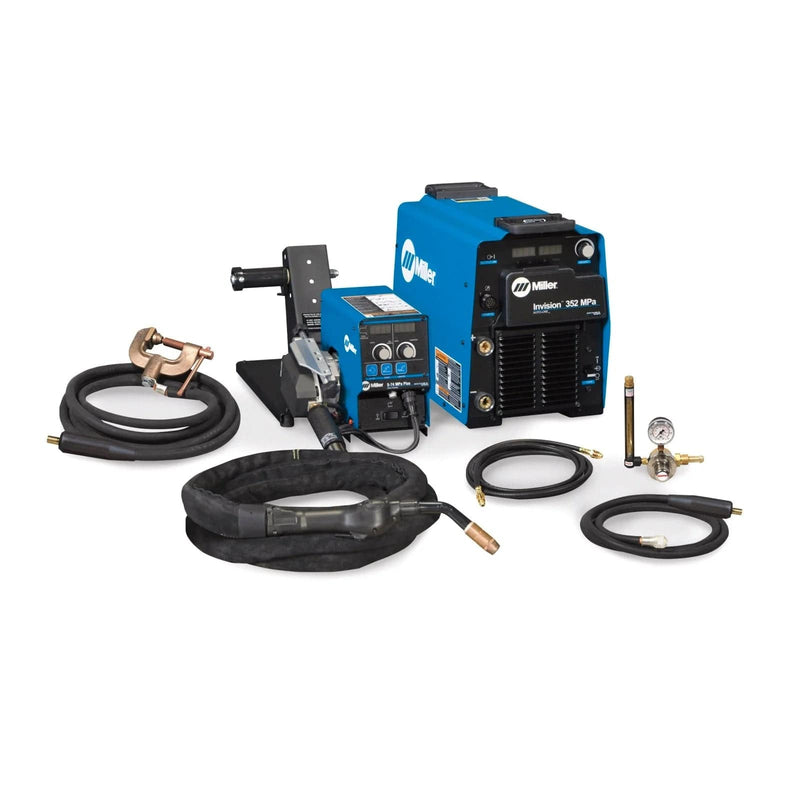 Miller Invision 352 MPa MIG Welder with Feeder, Accessory Package, and Cart (951411) MIL951411
