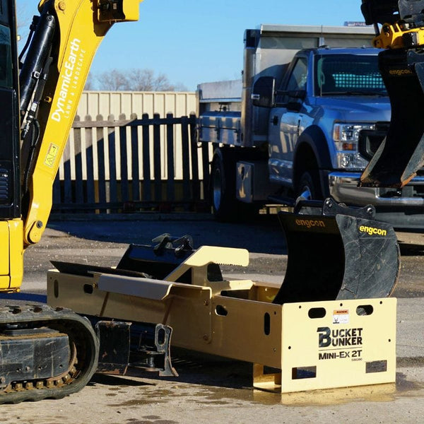 Storage Rack for 2-Ton Excavator Attachments - by Bucket Bunker 500200