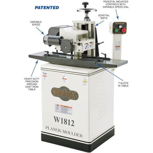 W1812 2 HP 7" Planer / Moulder with Stand W1812