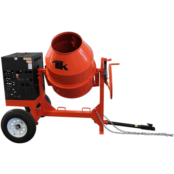 12 cu ft.0 Towable Steel Drum Concrete Cement Mortar Plaster Mixer W/ 2 HP TK-CM12-E2