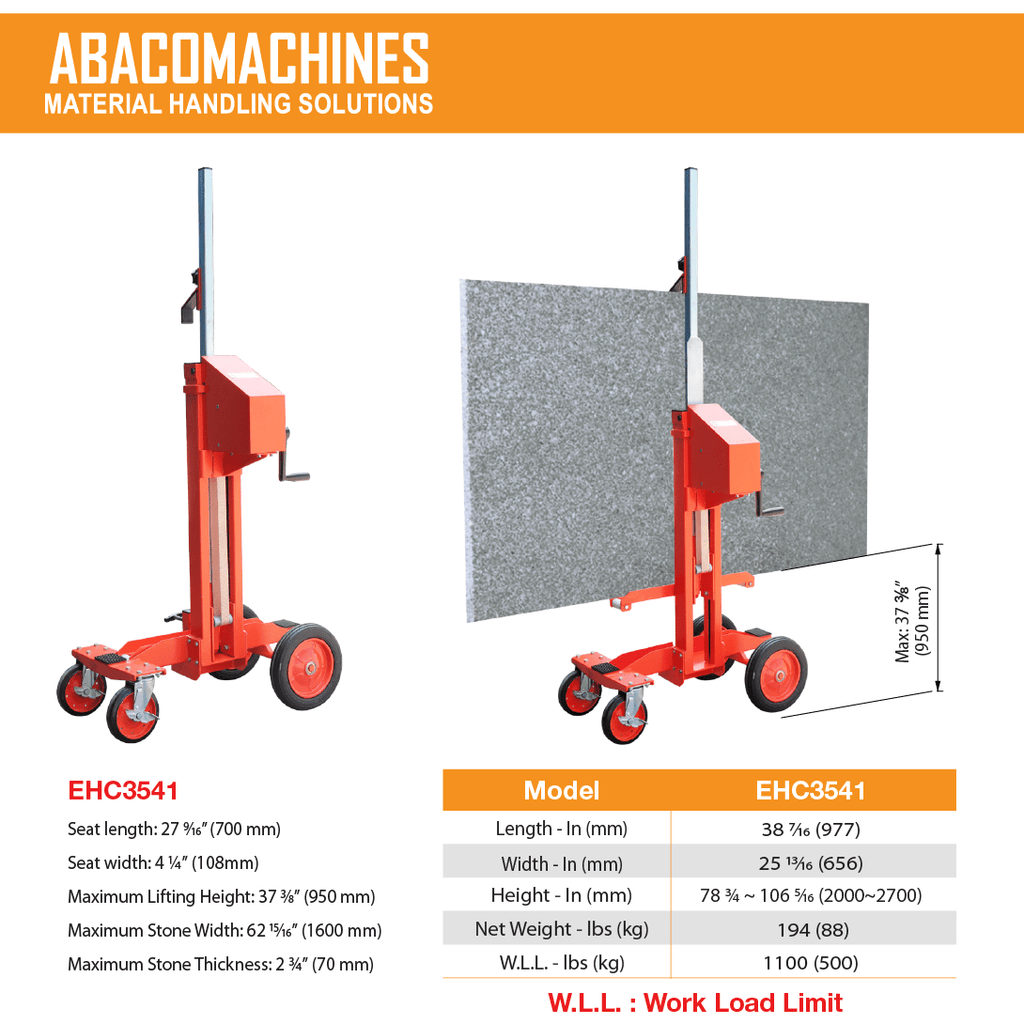 Hand Elevating Machine Abaco Elevating Hand Cart