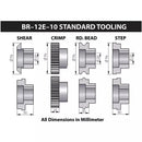 Baileigh BR-12E-10; 220V 1Phase , 10" Throat Depth Bead Roller for 12 Gauge Mild Steel, Includes 4 Sets of Rolls BI-1012430