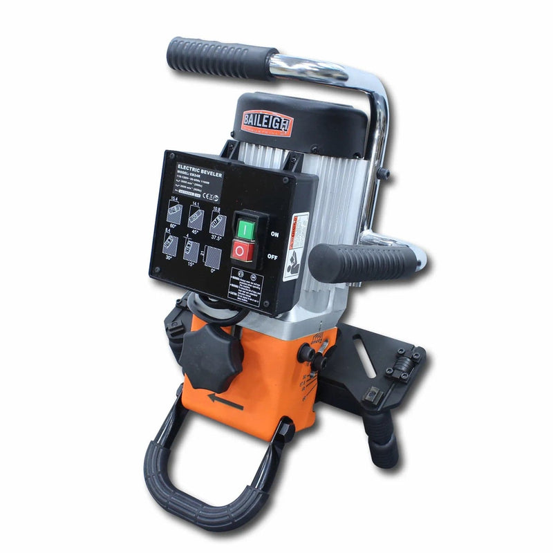 Baileigh CM-060PR; 110V Portable Hand-Held Beveling Machine, O-60 Degrees of Bevel, Face Milling and Pipe/Radius BI-1016602