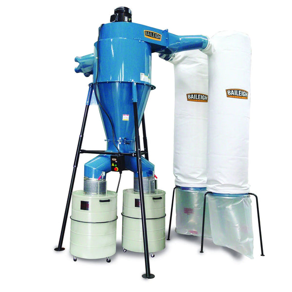 Baileigh DC-6000C; 10HP 440V 3Ph Cyclone Style Dust Collector with Remote Start and 1 Micron Bag Filters, 6000 CFM BI-1014517