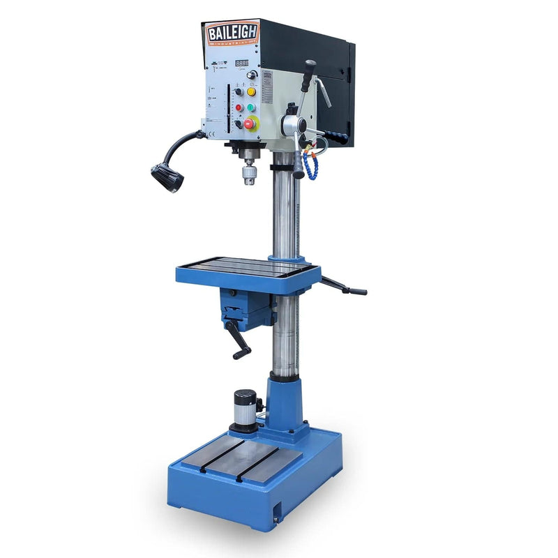 Baileigh DP-1400VS; 220V 1Phase Inverter Driven Drill Press, Integrated Vise, Tapping, 1-1/4" Mild Steel Capacity BI-1022511