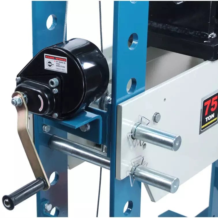 Baileigh HSP-75A; 75 Ton Air/Hand Operated H-Frame Press, 9-3/4" Stoke, CE Approved BI-1004859
