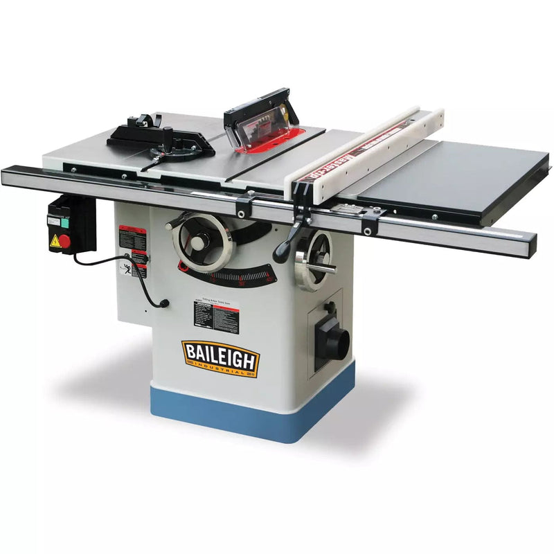 Baileigh TS-1040P-30-V2; 3HP 220V 1Phase, 10" Professional Cabinet Style Table Saw, 40" x 27" Table, 30" Max Rip Cut BI-1229614