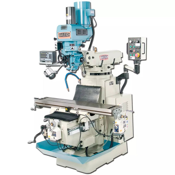 Baileigh VM-1054-3; 220V 3Phase Variable Speed Vertical Milling Machine with Rigid Head 10" x 54" Table BI-1008136