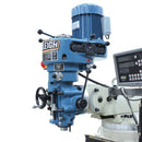 Baileigh VM-942E-1; 220V 1Phase 3HP Vertical Mill, 9"x42" Table, 8 Speed, Includes R8 Spindle, Coolant, Work Light, X&Y DRO BI-1020695