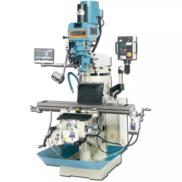 Baileigh VM-949-1; 220V 1Phase Variable Speed Vertical Milling Machine 9" x 49" Table Yaskawa VFD BI-1008232