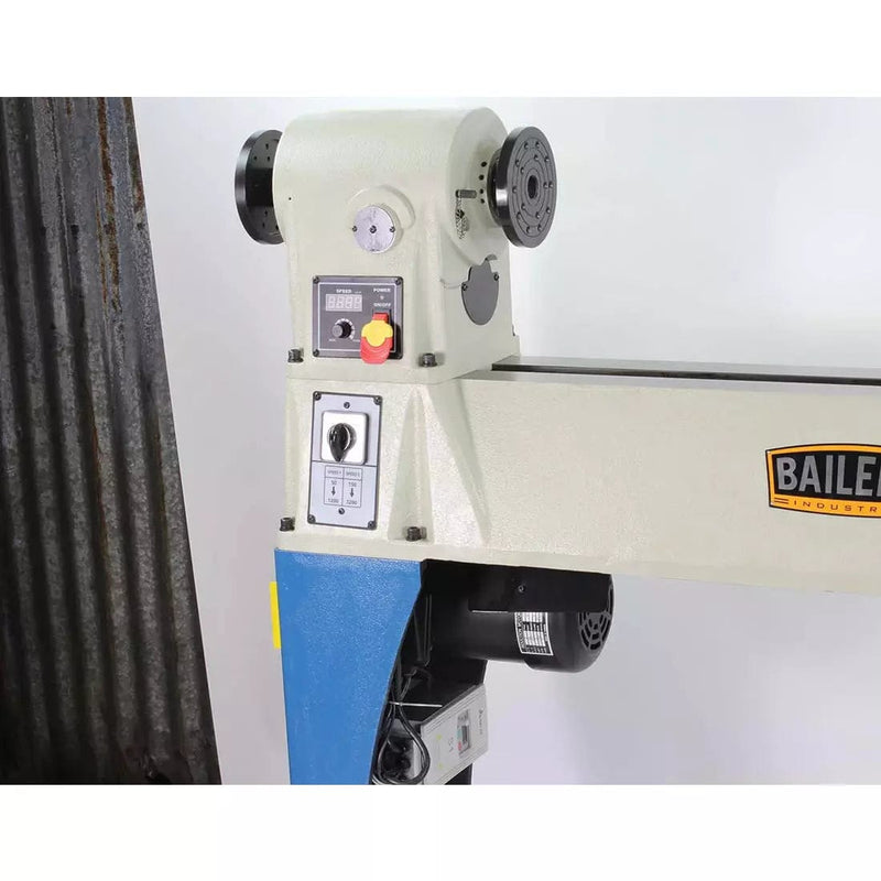 Baileigh WL-1840VS; 220V Single Phase Heavy Duty Variable Speed Wood Turning Lathe, 0 to 3200 RPM Inverter Driven BI-1008387