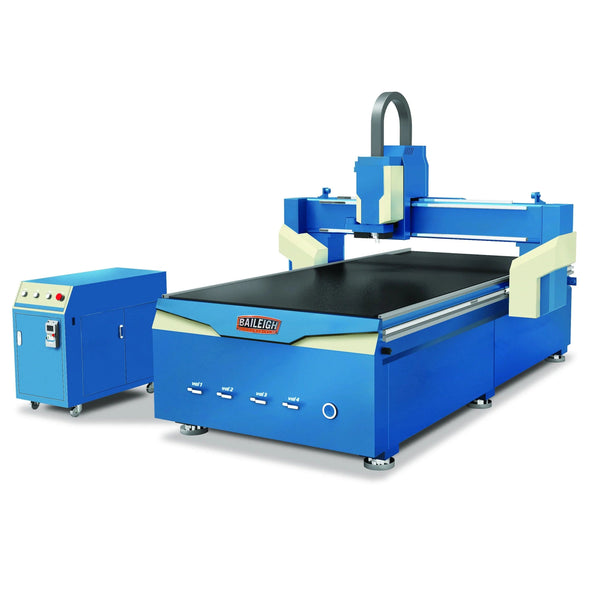 Baileigh WR-105V-ATC; 220V 3 5'x10' CNC Router Table, Vacuum Table, 12HP HSD Spindle, 6pc ATC, and Software Package BI-1018908