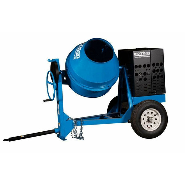 Bartell Morrison Gas Powered Concrete Mixer, Cement, 7.5cu.Ft., Gx160 With Pintle Hitch Steel Drum - MC75SH160 MC75SH160