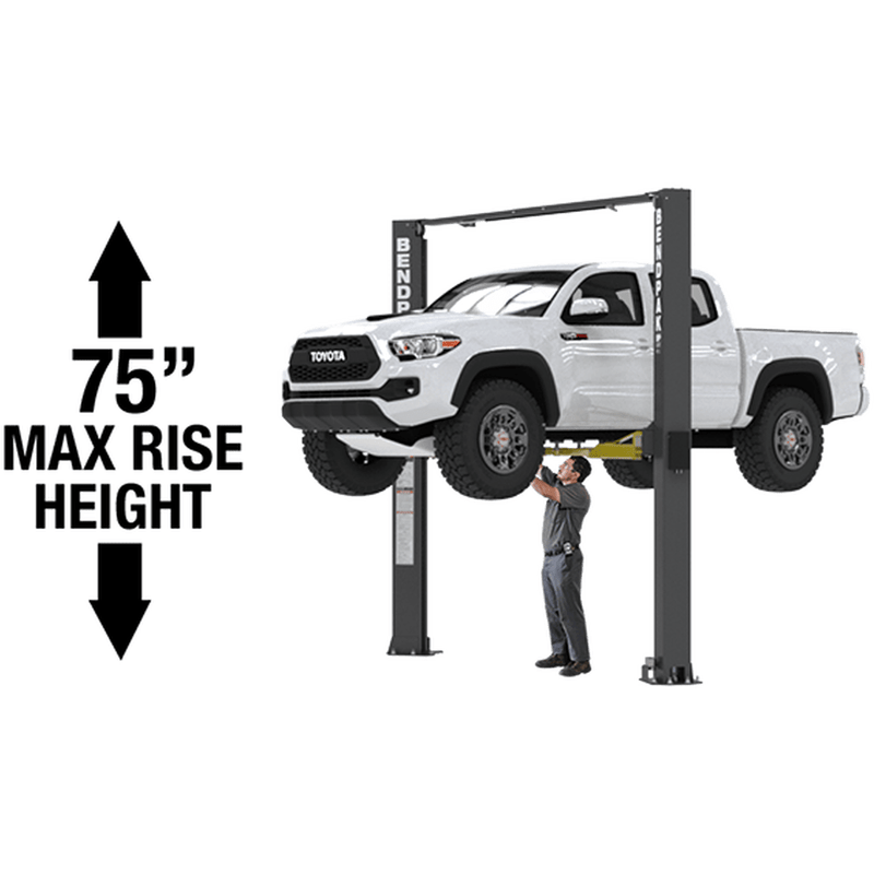 BendPak XPR-10AXLS-LP 2-Post Car Lift, 10K Capacity, Asymmetric, Adjustable Width, Screw Pads, HIGH RISE, LOW-PRO ARMS -  5175997