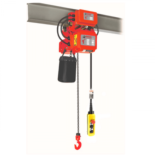Bison Lifting Equipment 1 Ton Electric Chain Hoist with Trolley, 3 Phase, Single Speed- HHBD01SK-01+WPC01 HHBD01SK-01+WPC01